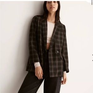 Madewell Double Breasted Blazer “The Caldwell” plaid and NWT